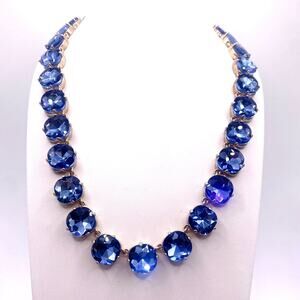 Bella Jack Blue Rhinestones Necklace Beautiful Shine